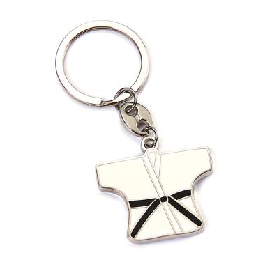 China Sports Key Chain Free Hard T-Shirt Metal Small Enamel Souvenir Design Key Chain for sale