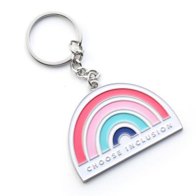 China Colorful Key Chain Key Ring Rainbow Key Chain in Custom Souvenir Metal for sale