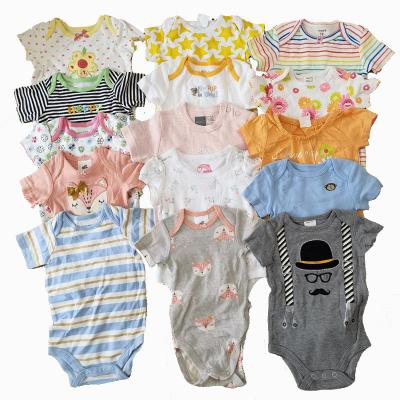 China Breathable 100% Cotton Factory Price Cotton Baby Jumpsuit Onesie Newborn Boy Girl Mixed Short Sleeve Baby Romper Set for sale