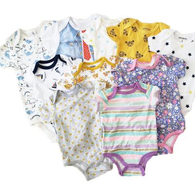 China Breathable High Quality Short Sleeve Baby Jumpsuit Set Baby Clothes Cotton Overalls Boys Boutique Clothing for sale