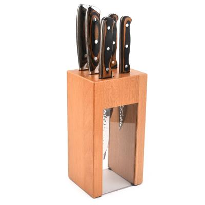 China Eco-Friendly Multifunctional Acrylic Knife Sustainable Beech Wood Set With Kitchen for sale