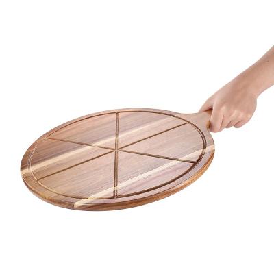 China Sustainable High Quality Acacia Wood Pizza Bread Panel Kitchen Cheese Dish For Kitchen for sale