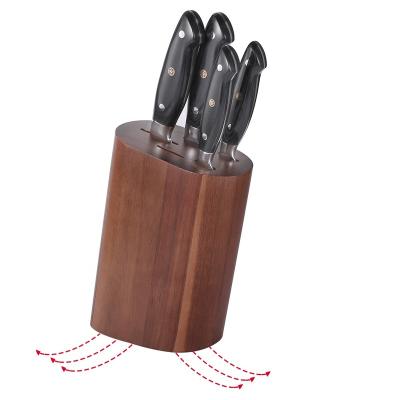 China Multifunctional Hue Acacia Wood Storage Knife Holder Kitchen Knife Storage High Quality Natural Wood Viable for sale