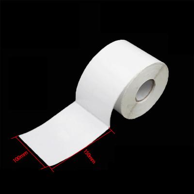 China Thermal Transfer Heat Sensitive Self Adhesive 100mm*150mm White Coated Art Paper Address Labels Stickers For Barcode Print for sale