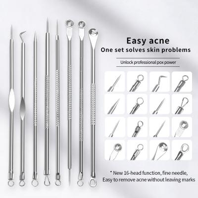 China Popular Wholesales High Quality Stainless Steel 8 Pcs/Set Acne Blackhead Removal Needles Pimple Remover Treatment Beauty Tools for sale