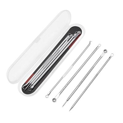 China 2022 Hot Selling Cheap Pimple 4PC Acne Needles Blackhead Pore Remover Tool Set Woman Beauty Tool Popular for sale