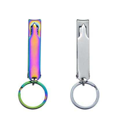 China DIY Manicure Nail Clippers Stainless Steel Rainbow Color Household Premium Adjustable Nail Clippers for sale