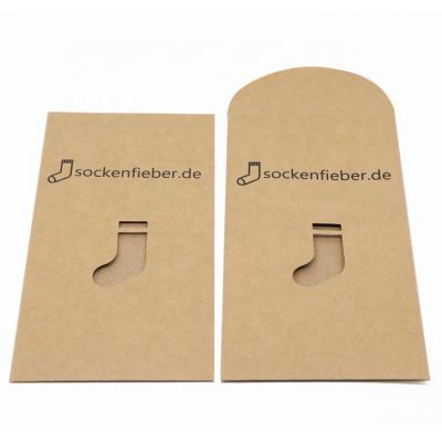 China Materials Customized Design Recycled Recyclable Biodegradable Logo Packaging Kraft Cardboard Box With Window For Socks Display for sale