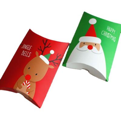 China Medium Recyclable Christmas Cookie Gift Pillow Box for sale