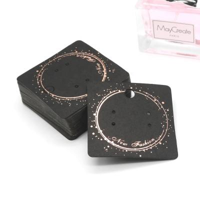 China Hot Custom Printed Jewelry Disply Gold Stamping Earring Paper Cards Displays Holders for sale