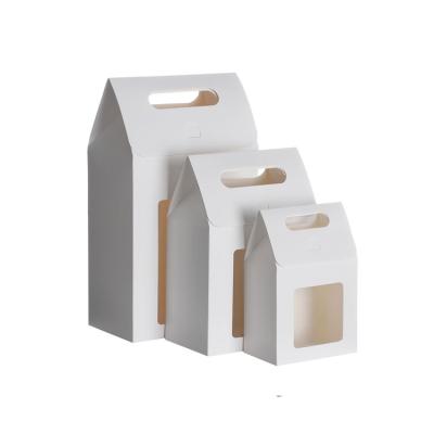 China Aseptic Custom Kids Gifts Wedding Favors Birthday Party Supplies White Clear PVC Window Paper Bags for sale