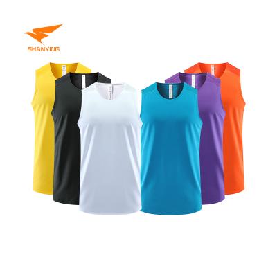 China QUICK DRY Mens Muscle Gym Workout Athletic Loose Fit Casual Stringer Bodybuilding Fitness Tank Top for sale