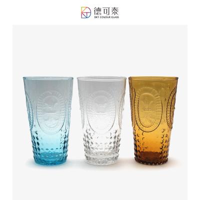 China Home.Restaurant.Bar.Hotel.Wedding. Household Nordic transparent color beverage juice super markets promotions creative Central Institute of Statistics glass heat-resistant single cup for sale