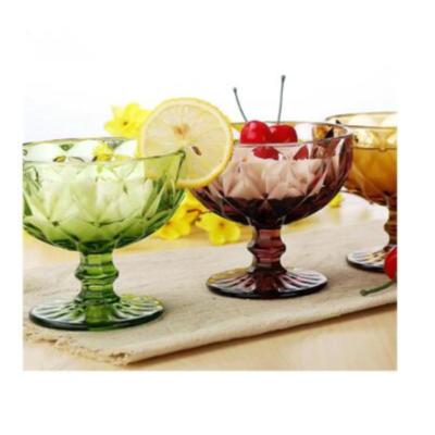 China Viable Home Decor Decorative Custom Cheap Ice Cream Bowl Glass For Wedding for sale