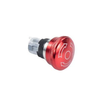 China Metel Waterproof Metal 16mm 19mm 22mm 1NO 1NC Latching Emergency Stop Mushroom Push Button Switch for sale