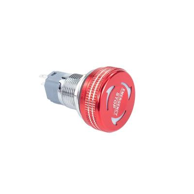 China Metel High 1NO 1NC With LED Keep Locking Metal Emergency Stop Push Button Switch for sale