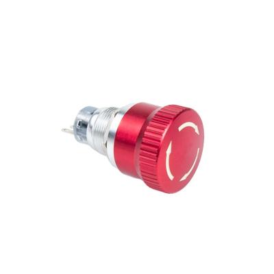 China Metel Wholesale 19mm Design Metal Emergency Stop Non Slip Push Button Switch for sale