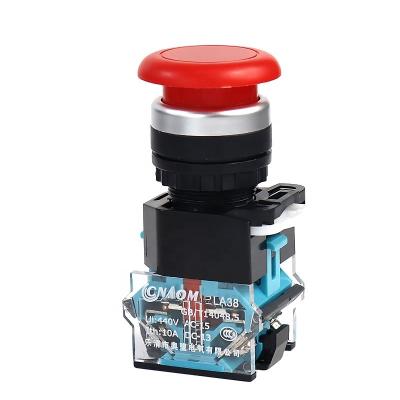 China Best Selling 22MM Mushroom Emergency Self-Latching Push Button Switch for sale