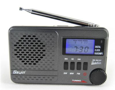 China Hot Sale FM/MW/SW1-8/MP3 FM/MW/SW/MP3 SY-1192 Radio With High Sensitivity Antenna Wake Up Backlight for sale