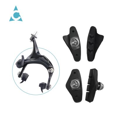 China ALL WEATHER SUITABLE Road Bike C-Brake Caliper Rubber Pads Shoes Blocks for sale