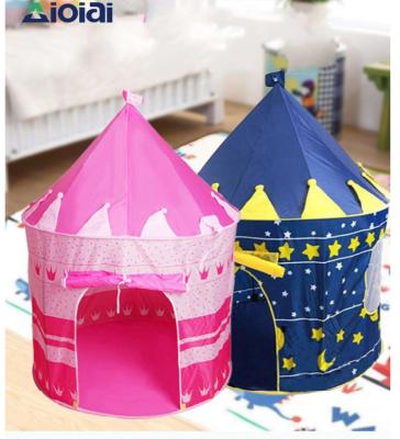 China AIOIAI Lovely Toy Girl's Play Tent Pink Princess Castle Ten Portable Hot Selling Soft Outdoor Tent for sale