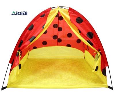 China Sports Toy Aioiai Lovely Ladybird Play Tent With Sleeping Bag Set Kids Sleeping Tent for sale