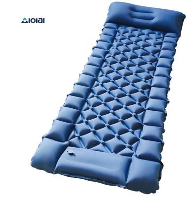 China 40D Nylon + TPU Aioiai Camping Beach Inflatable Mattress TPU Splicing Inflatable Foot Mattress for sale