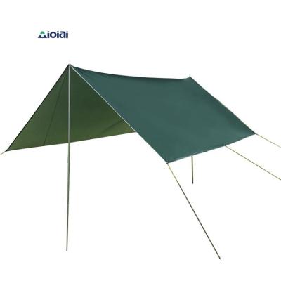 China Straight Tying Type Outdoor Camping Beach Sun Shelter Shade Tent Tarp Top Tent Fabric Garden Canopy Ultralight Sunshade Waterproof 3*3M for sale