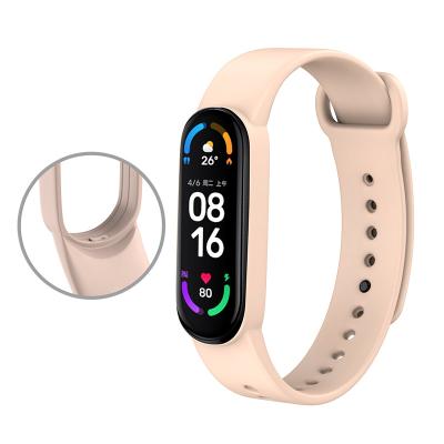 China Easy to Install and Remove Soft Silicone Wrist Band for XIAOMI MIBand 6 Colorful 5 Wristband Strap for MI Band 5 Strap 6 for sale