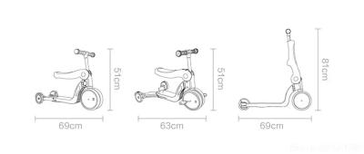 China Original Children's scooter XIAOMI BEBEHOO outdoor bicycle children toys 2-6 years old baby tricycle 5 in 1 SA bike fety balance bike for sale