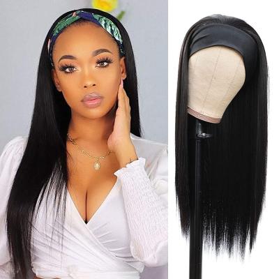 China Cheap Virgin Straight Hairband Wig Brazilian Hair 12-26 Inch Straight Hairband Wigs For Black Women for sale