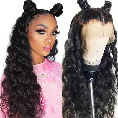 China Latest Style 10 Loose Wave One Wig Wet Wave Hair Lace And Wavy Frontal Loose Front Wigs Pre Plucked Hair for sale