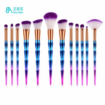 China Angular Blush Custom Private Label Makeup Brush Diamond Individual Makeup Brush for sale