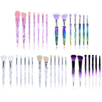 China Set Of 7 Makeup Brushes Buy Again Wholesale Eyeshadow Diamond Crystal Handle 7 Pieces 7 Pcs Private Label Makeup Brushes for sale