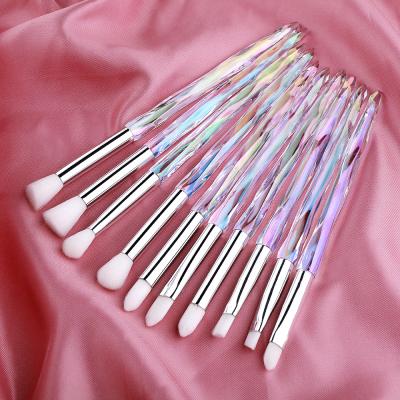 China Corporate Individual Soft Fluffy Custom Logo Eyeshadow Crystal Brush 10pcs Tapered Corporate Individual Soft Fluffy Custom Logo Synthetic Eyeshadow Crystal Brush Makeup for sale