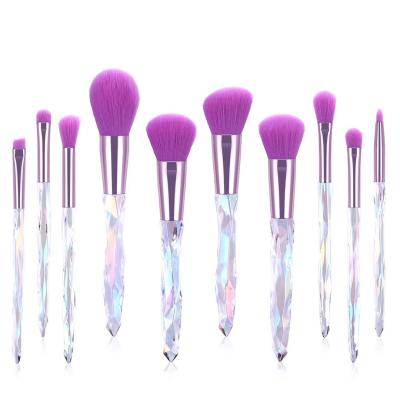 China Bling Crystal Brush Buy Again Best Selling Private Label 10 Pcs Crystal Styling Holographic Bling Crystal Brush For Makeup for sale