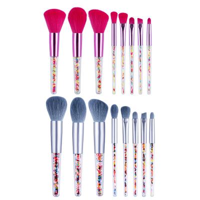 China Mini Candy Makeup Brush Set Buy Again 5pcs 8pcs Candy Stripe Vegan Mini Candy Makeup Brush Set with Pink Blush Eyeshadow for sale