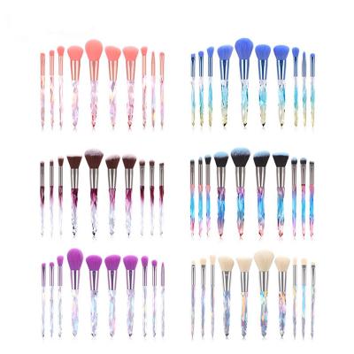 China Buy 2019 OEM Professional Private Label Makeup Brush Rainbow Glitter Makeup Brush Crystal Makeup Brush Again for sale