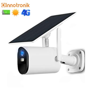 China Innotronik 4G 1080P NIGHT VISION IP Camera 3.8W Solar Panel 4G Battery Smart Home Security Camera Surveillance PIR Alarm Color Night Vision for sale