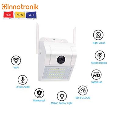 China NIGHT VISION Innotronik Floodlight Camera Wireless Outdoor Security Camera with Alarm Built-in Two Way Siren Night Vision for sale