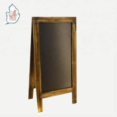 China Antique Liquid Wooden Chalkboard And Traditional Double Side Folding A Frame Blackboard With Stand for sale