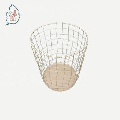 China Cheap Viable Wire Waste Basket Garbage Bin In White Color Wastebasket for sale