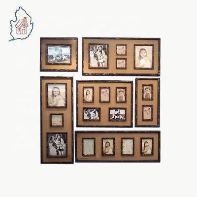 China Antique Reclaimed Picture Frame Collage Wood Wall for sale