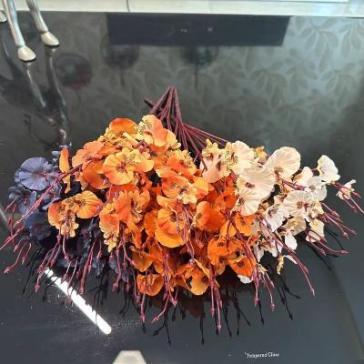 China natural all living room decoration simulation Lady Orchid Flower Orange purple color matched dancing high quality soft layout good for sale