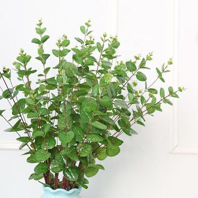 China Natural touch factory direct sales simulation of green plants to green artificial leaves flowers small potted plant border home decoration for sale