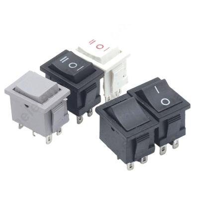 China KCD1 T85 RS601-101 AC Switch 3 Terminal 3 On/Off On/Off On/Off Position On Electrical Rocker Switch For Electronic Equipment 6A 10A for sale