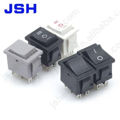 China JSH KCD1-203 6PIN 3position 3way dpdt boat rocker switch on-off on-off for sale