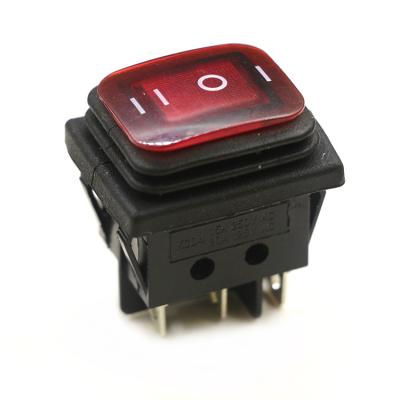 China On Off On Off On Boat KCD4 Shaped Switch DPST 6 Pins ON OFF 16A 250VAC 20A 125VAC Rocker Switch for sale