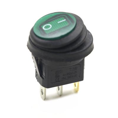 China On-off / self-locking / latching KCD2 ON OFF 2 position 3 pin waterproof round rocker switch t85 for sale