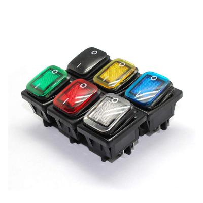 China On-Off / Self-Latching / Latching Waterproof 4Pin 2Position Circuits DPST ON-OFF Rocker Switch With 16A 250V AC A ND 30A for sale